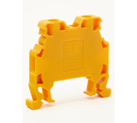 Клемма винтовая ONKA MRK 4S, 4 кв мм, желтый 1010148