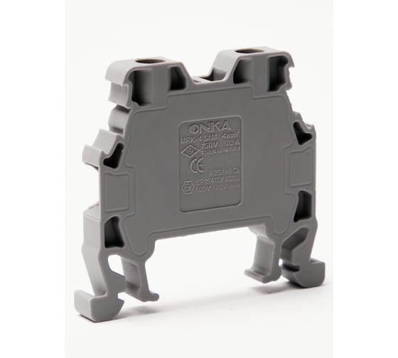 Клемма винтовая ONKA MRK 4S, 4 кв мм, серый 1010142