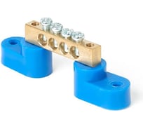 Шина HLT N, ноль, на двух угловых изоляторах, ШНИ-6x9-4-У2-синий 10 штук/упаковка 081-01-01