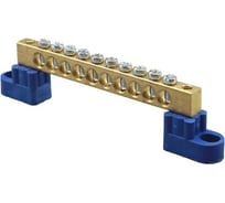 Шина HLT N, ноль, на двух угловых изоляторах, ШНИ-8x12-10-У2-синий 10 штук/упаковка 081-01-23