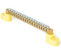 Шина HLT PE, земля, на двух угловых изоляторах, ШНИ-8x12-18-У2-желтый 10 штук/упаковка 081-01-67