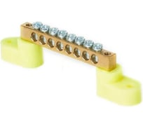 Шина HLT PE, земля, на двух угловых изоляторах, ШНИ-8x12-8-У2-желтый 10 штук/упаковка 081-01-62