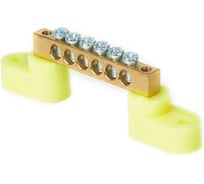 Шина HLT PE, земля, на двух угловых изоляторах, ШНИ-8x12-6-У2-желтый 10 штук/упаковка 081-01-61