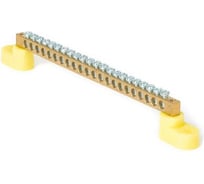 Шина HLT PE, земля, на двух угловых изоляторах, ШНИ-8x12-22-У2-желтый 10 штук/упаковка 081-01-69