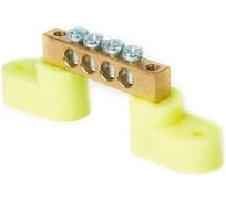 Шина HLT PE, земля, на двух угловых изоляторах, ШНИ-8x12-4-У2-желтый 10 штук/упаковка 081-01-60