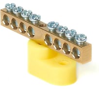 Шина HLT PE ноль на одном угловом изол ШНИ-6x9-8-У1-желтый 10 штук/упаковка 081-01-132