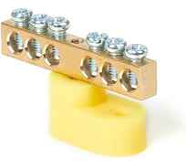 Шина HLT PE ноль на одном угловом изол ШНИ-6x9-6-У1-желтый 10 штук/упаковка 081-01-131