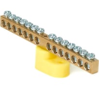 Шина HLT PE ноль на одном угловом изол ШНИ-6x9-14-У1-желтый 10 штук/упаковка 081-01-135