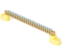 Шина HLT PE, земля, на двух угловых изоляторах, ШНИ-8x12-24-У2-желтый 10 штук/упаковка 081-01-70