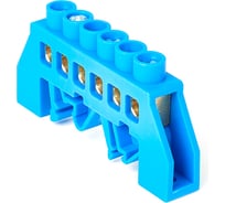 Шина HLT N ноль, в комб DIN-изоляторе, Стойка ШНИ-8x12-6-КС-синий, 10шт 081-04-01