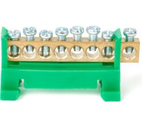 Шина HLT N ноль, на DIN-изоляторе, тип Стойка ШНИ-6x9-8-Зеленый, 25шт 081-03-071