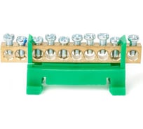 Шина HLT N ноль, на DIN-изоляторе, тип Стойка ШНИ-6x9-10-Зеленый, 25шт 081-03-072