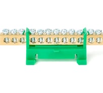 Шина HLT N ноль, на DIN-изоляторе, тип Стойка ШНИ-6x9-12-Зеленый, 25шт 081-03-073