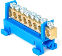 Шина HLT N ноль, на DIN-изоляторе, тип Стойка ШНИ-6x9-8-синий, 25шт 081-03-56