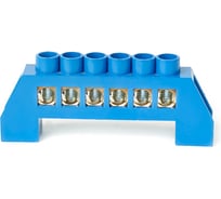 Шина HLT N нулевая, в изоляторе, ШНИ-6x9-6-КС-синий, 10шт 081-04-022