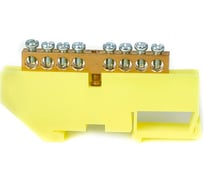 Шина HLT N ноль, на DIN-изоляторе, ШНИ-6x9-8-Д-желтый, 10шт 081-03-03