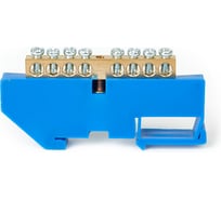 Шина HLT N ноль, на DIN-изоляторе, ШНИ-6x9-8-Д-синий, 10шт 081-03-42