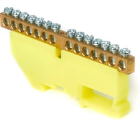 Шина HLT N ноль, на DIN-изоляторе, ШНИ-6x9-14-Д-желтый, 10шт 081-03-06