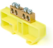 Шина HLT N ноль, на DIN-изоляторе, ШНИ-8x12-4-Д-желтый, 10шт 081-03-12