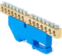 Шина HLT N ноль, на DIN-изоляторе, ШНИ-8x12-14-Д-синий, 10шт 081-03-131