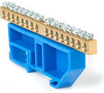 Шина HLT N ноль, на DIN-изоляторе, ШНИ-8x12-16-Д-синий, 10шт 081-03-132