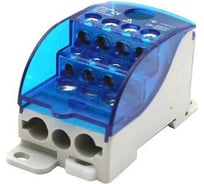 Распределительный блок на DIN-рейку HLT РБЛ Лесенка-80 1П 80А (1x16/4x6+2x16) (6шт./уп.) 081-07-007