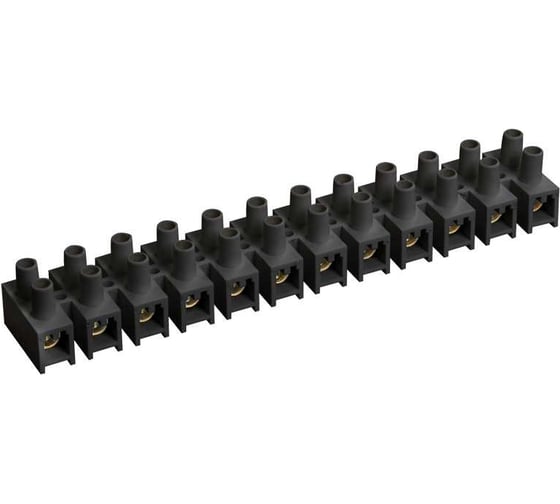Зажим винтовой IEK ЗВИ-80 н/г 10-25мм2, 12пар, черные, 10шт UZV5-080-25