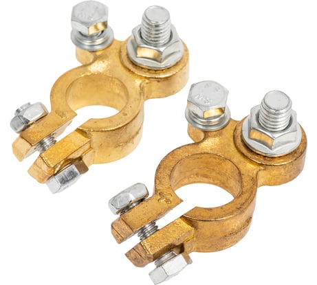 Клемма АКБ Nord-Yada латунь 2шт усиленная грузовая болт М10 ТМ Nord YADA 909359