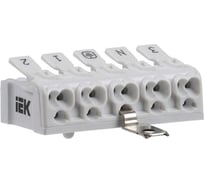 Клемма пружинная соединительная IEK КСПнз5-3L+N+PE, 100шт UKZ-B06-5P-F1-E1-10