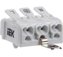 Клемма пружинная соединительная IEK КСПнз3-L+N+PE, 150шт UKZ-B06-3P-F1-E1-10