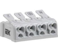 Клемма пружинная соединительная IEK КСП4-2L+N+PE, 120шт UKZ-B06-4P-F0-E0-10