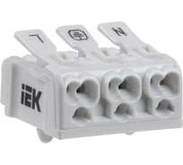 Клемма пружинная соединительная IEK КСПн3-L+N+PE, 150шт UKZ-B06-3P-F1-E0-10