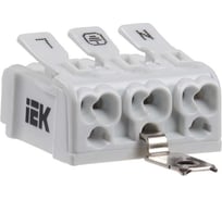 Клемма пружинная соединительная IEK КСПз3-L+N+PE, 150шт UKZ-B06-3P-F0-E1-10