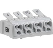 Клемма пружинная соединительная IEK КСПн4-2L+N+PE, 120шт UKZ-B06-4P-F1-E0-10