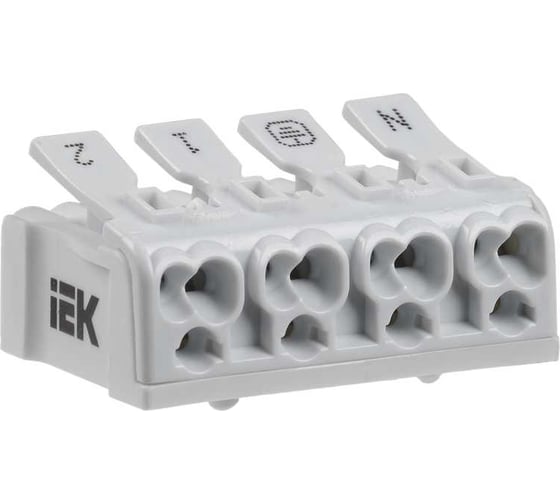 Клемма пружинная соединительная IEK КСПн4-2L+N+PE, 120шт UKZ-B06-4P-F1-E0-10 1