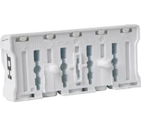 Клемма пружинная соединительная HLT КСПн5-3L+N+PE, 16A, с монтажной ножкой (50шт./уп.) 081-32-032