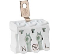 Клемма пружинная соединительная HLT КСПнз3-L+N+PE, 16A, с монтажной ножкой и заземлением под винт (100шт./уп.) 081-32-025