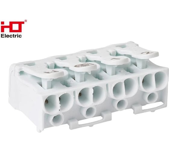 Клемма пружинная соединительная HLT КСП4-2L+N+PE, 16A (50шт./уп.) 081-32-026