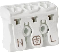 Клемма пружинная соединительная HLT КСП3-L+N+PE, 16A (100шт./уп.) 081-32-022