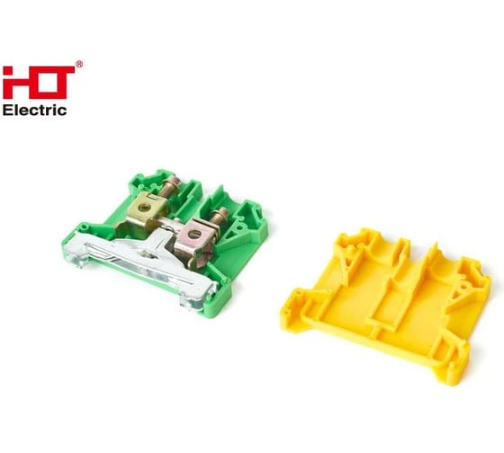 Колодка клеммная HLT JXB-16PEN 16мм, JXB-земля, 40 штук/упаковка 081-23-05
