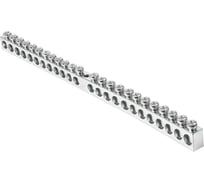 Шина HLT PEN земля-ноль, 6x9мм, 24/1 24 группы/крепеж по центру, никелированная 20 штук/упаковка 081-09-099