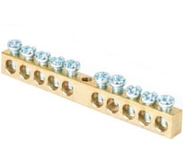 Шина HLT PEN земля-ноль, 6x9мм, 10/1 10 групп/крепеж по центру, 20 штук/упаковка 081-09-04