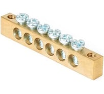 Шина HLT PEN земля-ноль, 6x9мм, 6/2 6групп/крепление по краям, 20 штук/упаковка 081-09-24