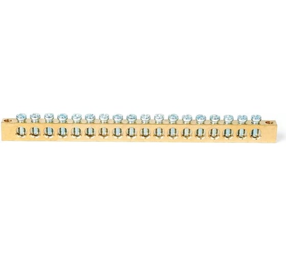Шина HLT PEN земля-ноль, 6x9мм, 20/2 20групп/крепление по краям, 10 штук/упаковка 081-09-31