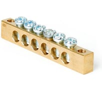 Шина PEN HLT земля-ноль 8x12мм 6/2 (6 групп/крепеж по краям) (20шт./уп.) 081-09-35