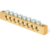 Шина PEN HLT земля-ноль 8x12мм 8/2 (8 групп/крепеж по краям) (20шт./уп.) 081-09-36