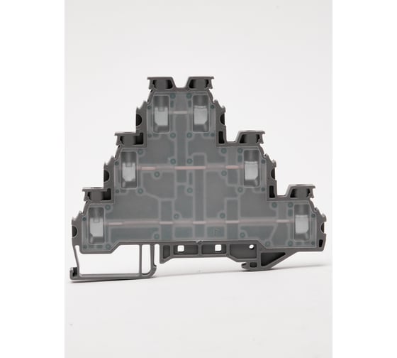 Клемма винтовая Onka MRK-3K 2,5, 2,5 кв мм (серый), три уровня 1010425