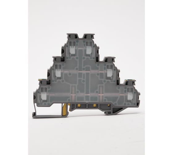 Клемма винтовая Onka MRK-3K 2,5, 2,5 кв мм (серый), три уровня L+N+PE 1010414