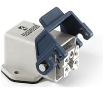 Розетка Emas пластмассовая угловая 5 полюсов, 10А, 250В EBP05PE41