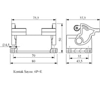 Корпус Emas низкий 6 полюсов EBM06GM42